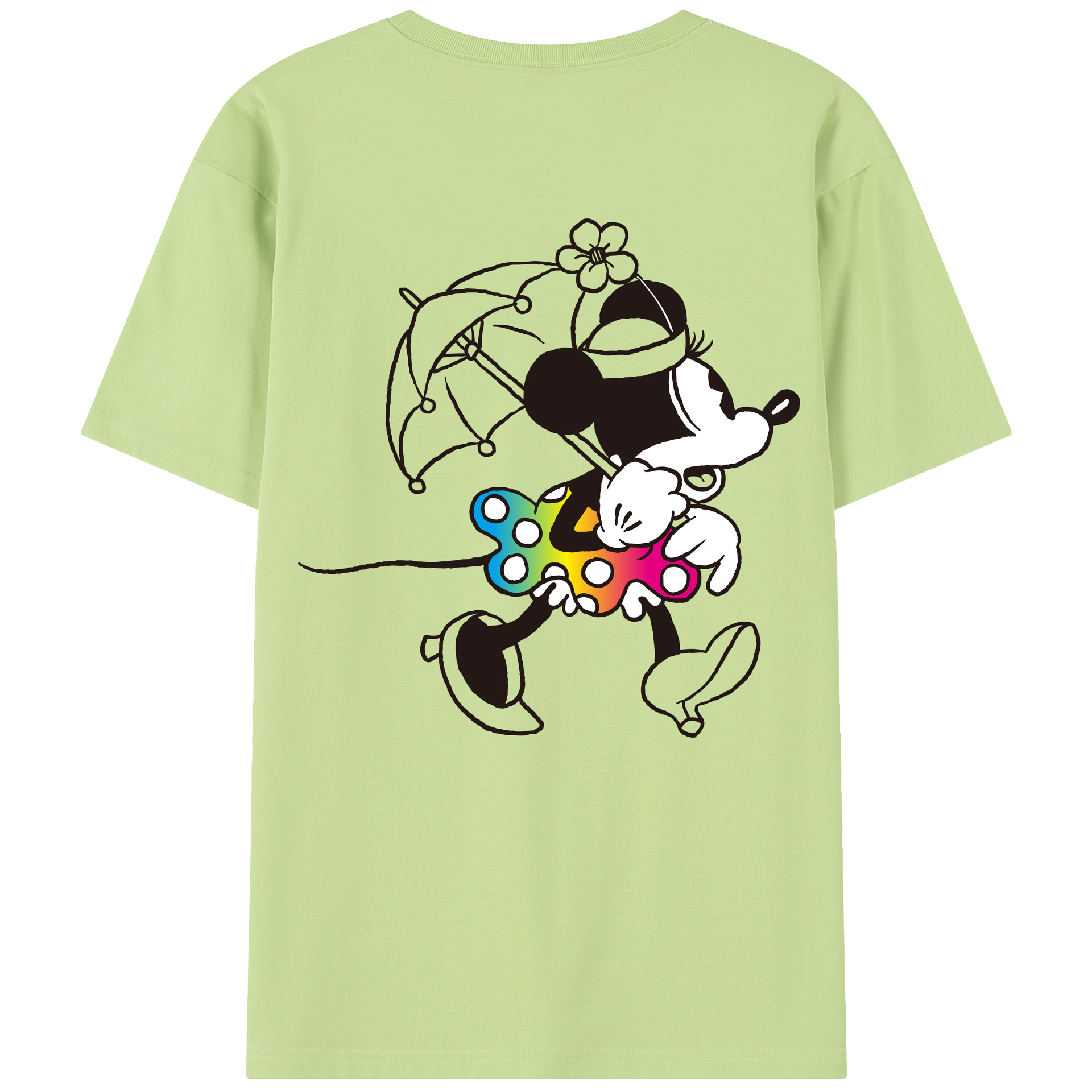 （画像用） ミッキーマウス Mickey Mouse 綿100％半袖Tシャツ（背面プリント）